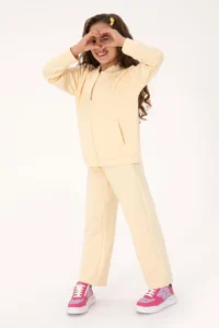 US Polo Assn. Girls' Ecru Sweatpants - Image 2