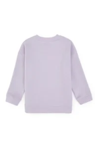 US Polo Assn. Girls' Purple Crew Neck Fleece Sweatshirt - Image 5