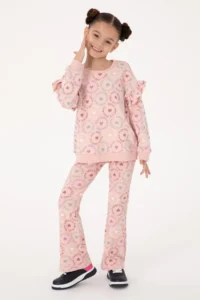 US Polo Assn. Girls' Powder Pink Crew Neck Sweatshirt - Image 2