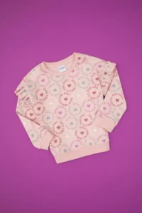 US Polo Assn. Girls' Powder Pink Crew Neck Sweatshirt - Image 3