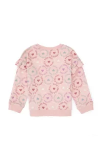 US Polo Assn. Girls' Powder Pink Crew Neck Sweatshirt - Image 5