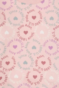 US Polo Assn. Girls' Powder Pink Crew Neck Sweatshirt - Image 6