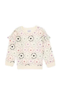 US Polo Assn. Girls' Cream Crew Neck Sweatshirt - Image 4