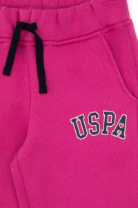 US Polo Assn. Girls' Pink Fleece Jogger Sweatpants - Image 6