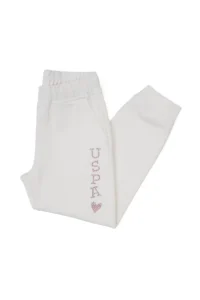US Polo Assn. Girls' Cream Jogger Sweatpants - Image 3