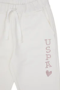 US Polo Assn. Girls' Cream Jogger Sweatpants - Image 6