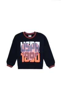 US Polo Assn. Girls' Navy Blue Sweatshirt