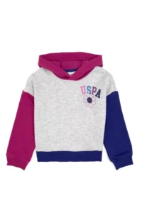 US Polo Assn. Girls' Hooded Fuchsia Sweatshirt - Image 4