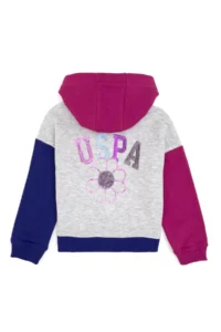 US Polo Assn. Girls' Hooded Fuchsia Sweatshirt - Image 5