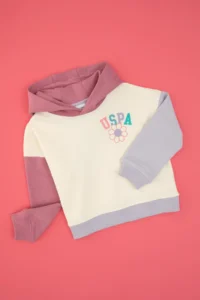 US Polo Assn. Girls' Pink Hooded Sweatshirt - Image 3
