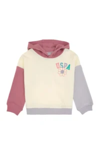 US Polo Assn. Girls' Pink Hooded Sweatshirt - Image 4