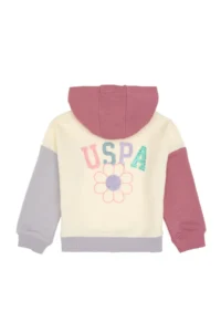 US Polo Assn. Girls' Pink Hooded Sweatshirt - Image 5