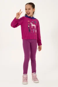 US Polo Assn. Girls' Fuchsia Hooded Sweatshirt