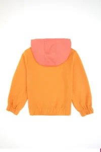 US Polo Assn. Girls' Orange Hooded Sweatshirt - Image 5