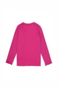 US Polo Assn. Girls' Pink Crew Neck Basic Sweatshirt - Image 4