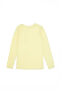 US Polo Assn. Girls' Yellow Crew Neck Basic Sweatshirt - Image 5