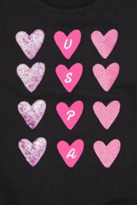 US Polo Assn. Girls' Black Sweatshirt - Image 3