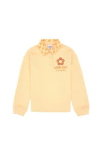 US Polo Assn. Girls' Pink Polo Shirt Collar Sweatshirt - Image 4