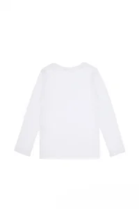 US Polo Assn. Girls' White Crew Neck Basic Sweatshirt - Image 5