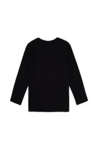 US Polo Assn. Girls' Black Crew Neck Basic Sweatshirt - Image 6