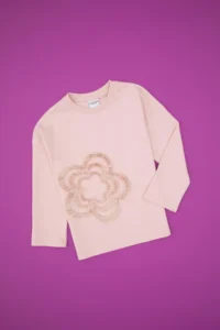 US Polo Assn. Girls' Powder Pink Crew Neck Sweatshirt - Image 3