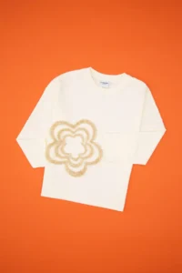 US Polo Assn. Girls' Cream Crew Neck Sweatshirt - Image 3