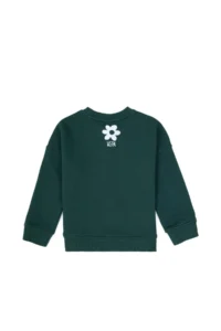 US Polo Assn. Girls' Dark Green Crew Neck Sweatshirt - Image 4