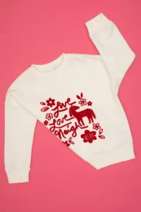 US Polo Assn. Girls' Cream Crew Neck Sweatshirt - Image 3