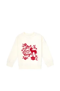 US Polo Assn. Girls' Cream Crew Neck Sweatshirt - Image 5