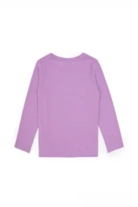 US Polo Assn. Girls' Lilac Crew Neck Basic Sweatshirt - Image 5