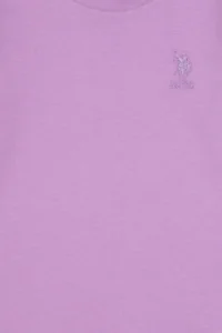 US Polo Assn. Girls' Lilac Crew Neck Basic Sweatshirt - Image 6