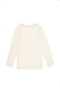 US Polo Assn. Girls' Cream Crew Neck Basic Sweatshirt - Image 5