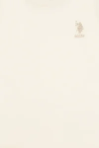 US Polo Assn. Girls' Cream Crew Neck Basic Sweatshirt - Image 6