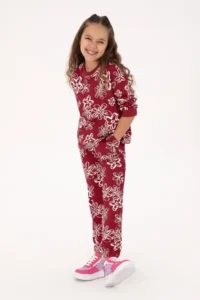 US Polo Assn. Girls' Koyu Raspberry Jogger Sweatpants - Image 2