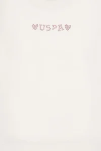 US Polo Assn. Girls' Cream Crew Neck Sweatshirt - Image 6