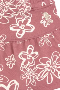 US Polo Assn. Girls' Orchid Floral Patterned Knitting Skirt - Image 5