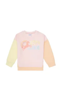 US Polo Assn. Girls' Light Pink Crew Neck Sweatshirt - Image 4