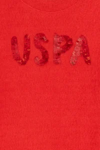 US Polo Assn. Girls' Red Sweatshirt - Image 3