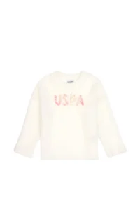 US Polo Assn. Girls' Cream Sweatshirt - Image 2