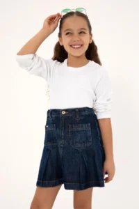 US Polo Assn. Girls' White Crew Neck Sweatshirt