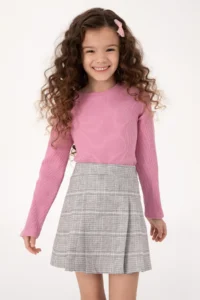 US Polo Assn. Girls' Pink Crew Neck Sweatshirt