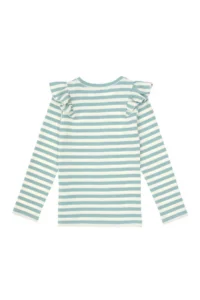US Polo Assn. Girls' Mint Striped Crew Neck Sweatshirt - Image 5