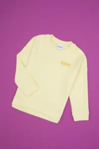 US Polo Assn. Girls' Yellow Crew Neck Sweatshirt - Image 2