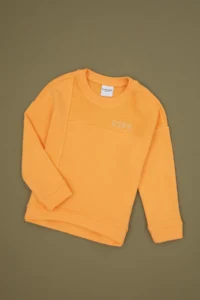 US Polo Assn. Girls' Orange Crew Neck Sweatshirt - Image 3