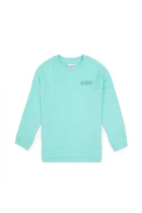 US Polo Assn. Girls' Mint Crew Neck Sweatshirt - Image 3