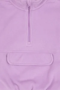US Polo Assn. Girls' Lilac Fleece Half Zippered Sweatshirt - Image 5