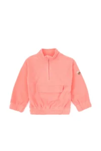 US Polo Assn. Girls' Neon Pink Fleece Half Zippered Sweatshirt - Image 3