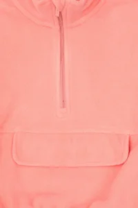 US Polo Assn. Girls' Neon Pink Fleece Half Zippered Sweatshirt - Image 5