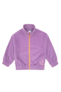 US Polo Assn. Girls' Lilac Zippered Fleece Sweatshirt - Image 3