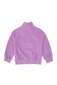 US Polo Assn. Girls' Lilac Zippered Fleece Sweatshirt - Image 4